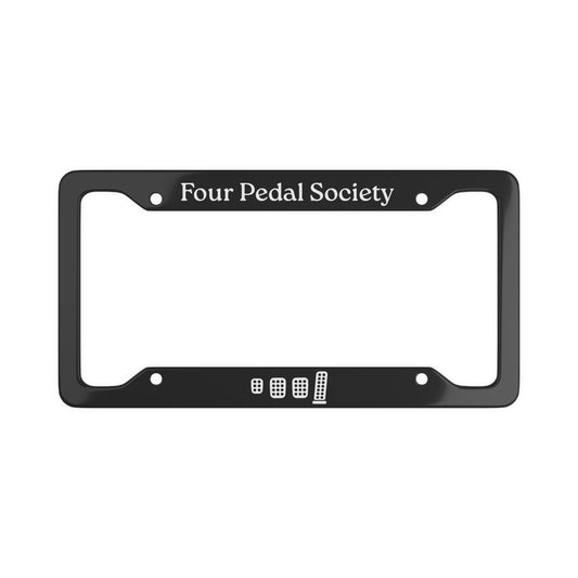 Four Pedal Society License Plate Frame